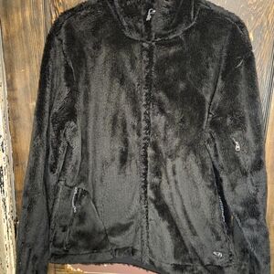 Mountain Hardwear Black Fuzzy Fleece Jacket Womens Sz L